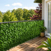Set 2 Bucati Gard Artificial cu Frunze Verzi, 300 x 100 cm/Buc, 6 m² Total, pentru Balcon, Terasa, Gard si Decor, Interior/Exterior