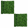 Set 2 Bucati Gard Artificial cu Frunze Verzi, 300 x 100 cm/Buc, 6 m² Total, pentru Balcon, Terasa, Gard si Decor, Interior/Exterior