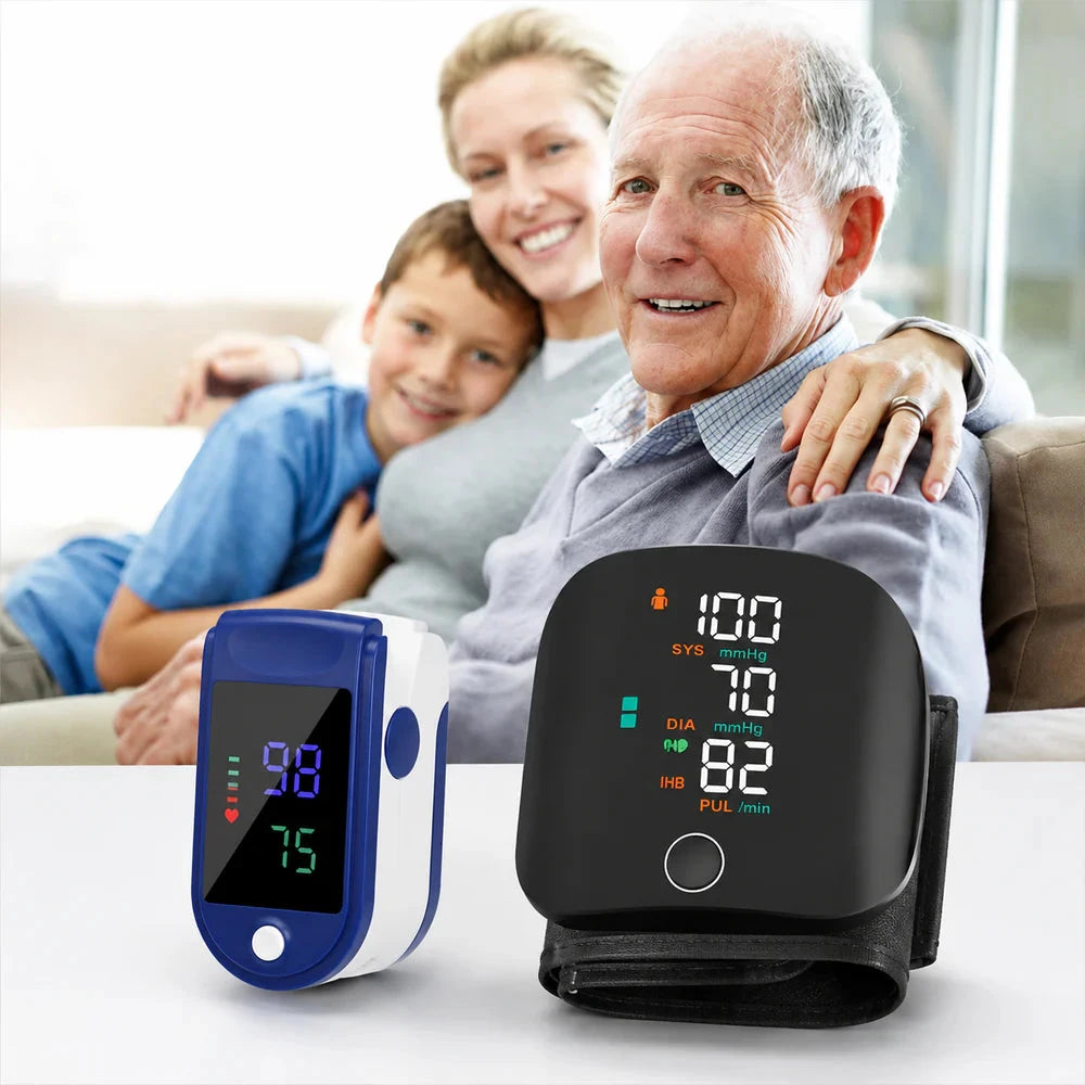 Pachet Monitorizare Sanatate 2 in 1 Tensiometru Digital de Incheietura + Pulsoximetru OLED