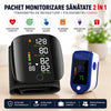 Pachet Monitorizare Sanatate 2 in 1 Tensiometru Digital de Incheietura + Pulsoximetru OLED