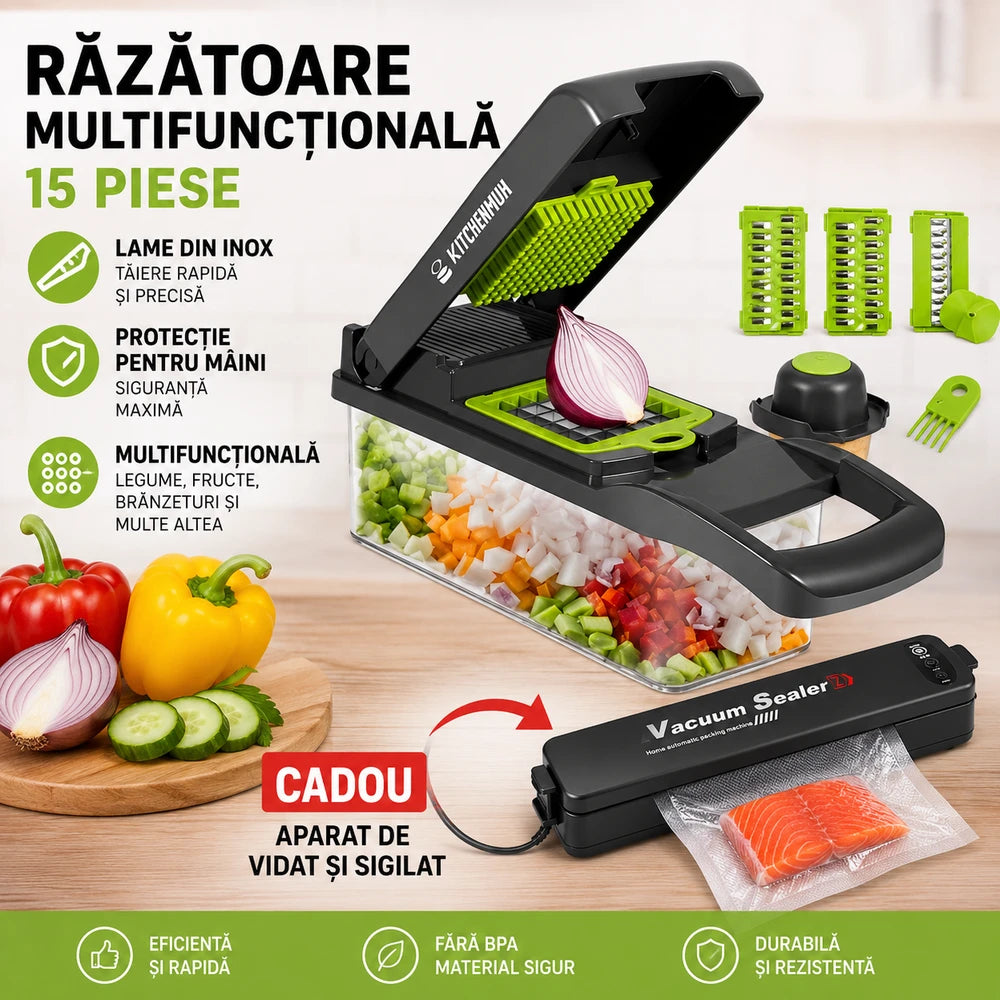 Razatoare Multifunctionala Lame Inox Si Aparat Vidat