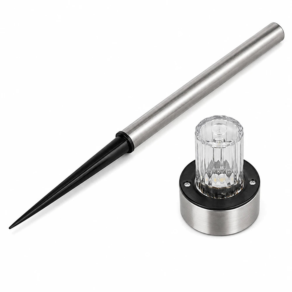 Set 12 Lămpi Solare Inox Pentru Grădină