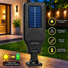 Set 4 Lămpi Solare LED cu Senzor de Mișcare, 60 LED, 800 lm, 3 Moduri, Telecomenzi