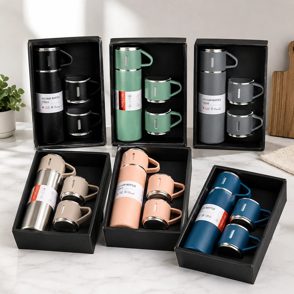Pachet 2 Termosuri 500 ml cu 6 Cești – Set 8 Piese