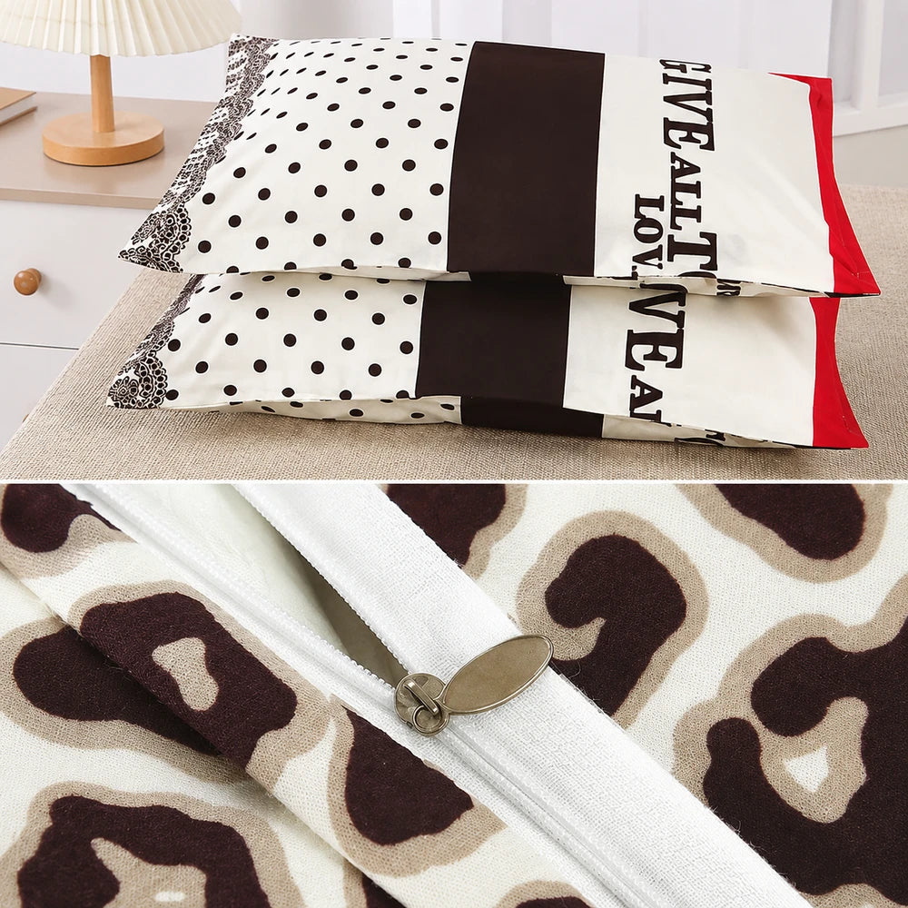 Lenjerie de Pat Premium 4 Piese din Finet – Animal Print, Model H798