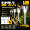 Set 12 Lămpi Solare Inox Pentru Grădină
