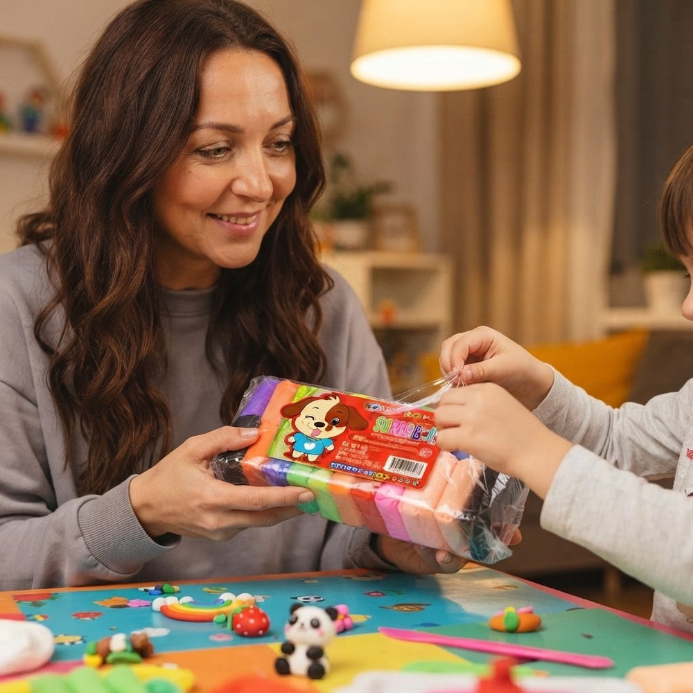 Set 36 Bucati Plastelină Inteligentă Tip Spumă, Multicoloră, Ușor de Modelat